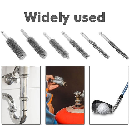 6-Piece Wire Brush Set for Drills, Multiple Sizes for Cleaning, Compatible with Most Brands V1188-MA05-2093
