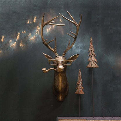 Frankie Stag Animal Resin Hanging Ornament Wall Art Gift V1188-MA108-00311-1