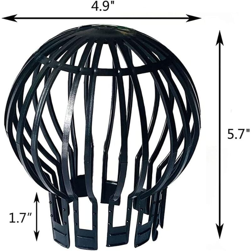 4-Pack Plastic Downspout Protectors - Compatible with Various Downspouts, Prevents Blockages from Leaves, V1188-MA108-01331-1