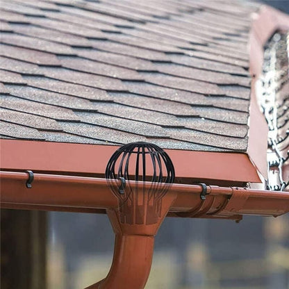 4-Pack Plastic Downspout Protectors - Compatible with Various Downspouts, Prevents Blockages from Leaves, V1188-MA108-01331-1