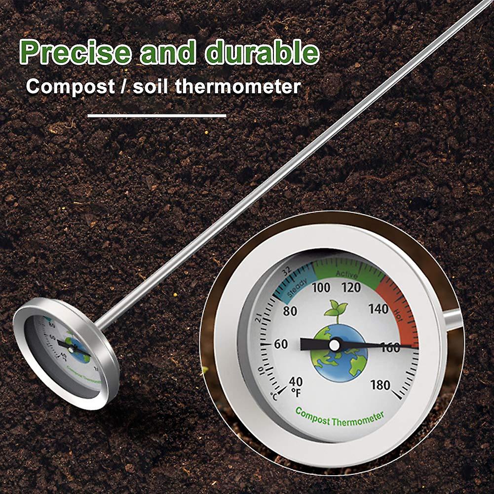 Compost Thermometer with Max Dial for Garden Soil Measurement Portable V1188-MA108-01583-1