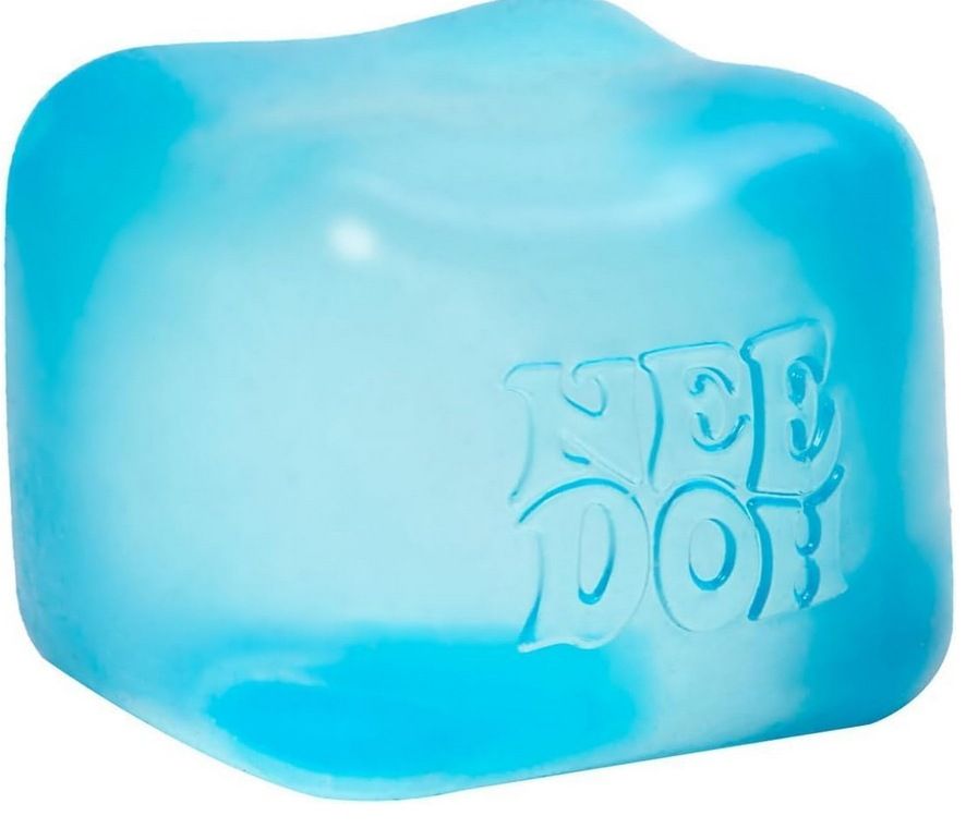 Soft Cube Fidget Toy 5.6*5.6*5.6cm, Transparent Squishy Stress Ball for Stress & Anxiety Relief(blue) V1188-MA108-01984-1