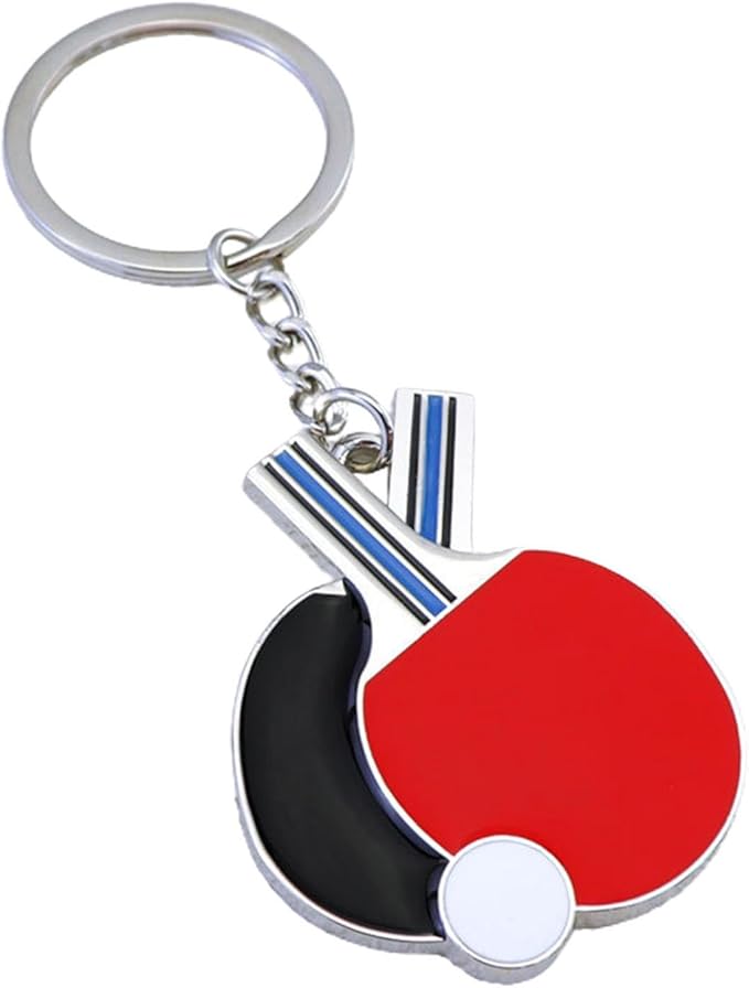 Table Tennis Racket Keychain Sports Key Holder Bag Ornament V1188-MA108-07022-1