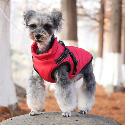 Waterproof Dog Winter Jacket with Harness and Fleece, Compatible with Orange S Size V1188-MA108-07359-19