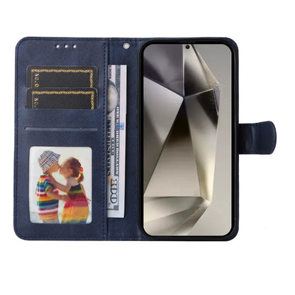 Compatible with Samsung S25 Ultra PU Leather Wallet Case Blue Samsung Multiple Colors V1188-MA108-11271-1