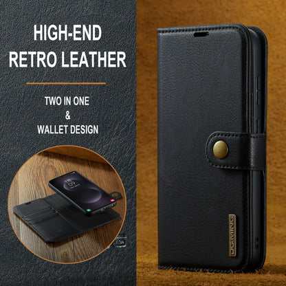 Magnetic Wallet for Compatible with Samsung Galaxy S25 Edge Black Case 2-in-1 with Card Holder V1188-MA108-11395-1