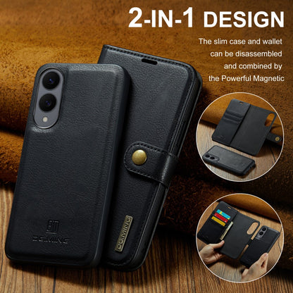 Magnetic Wallet for Compatible with Samsung Galaxy S25 Edge Black Case 2-in-1 with Card Holder V1188-MA108-11395-1