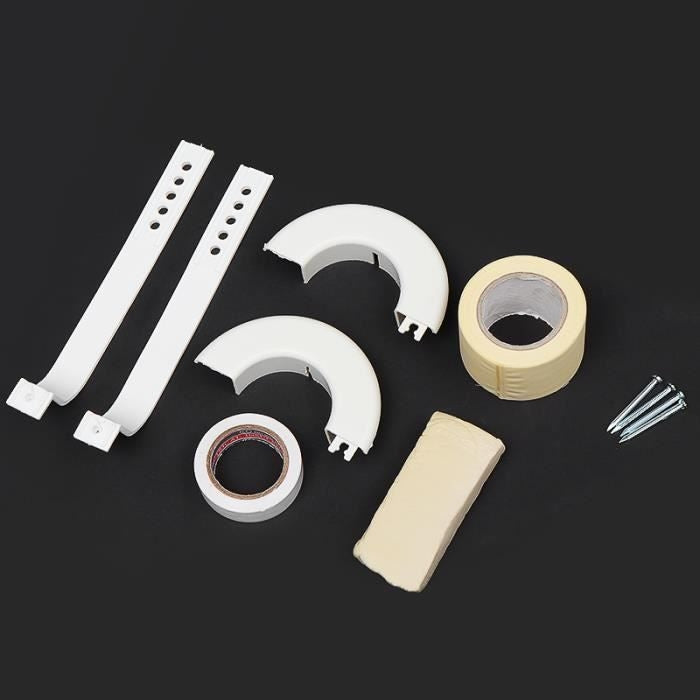 Air Conditioning Pipe 3M White Insulated Copper 1/4+3/8 with Brass Fitting Set Compatible with Tempsa V1188-MA108-12229-1