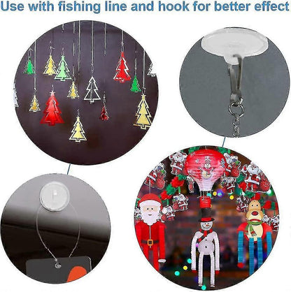 Shibaod_max 50 pcs 20mm Self-Adhesive Ceiling Hooks, Wall Hooks for Suspension, No Drilling Needed, White V1188-MA108-13280-1