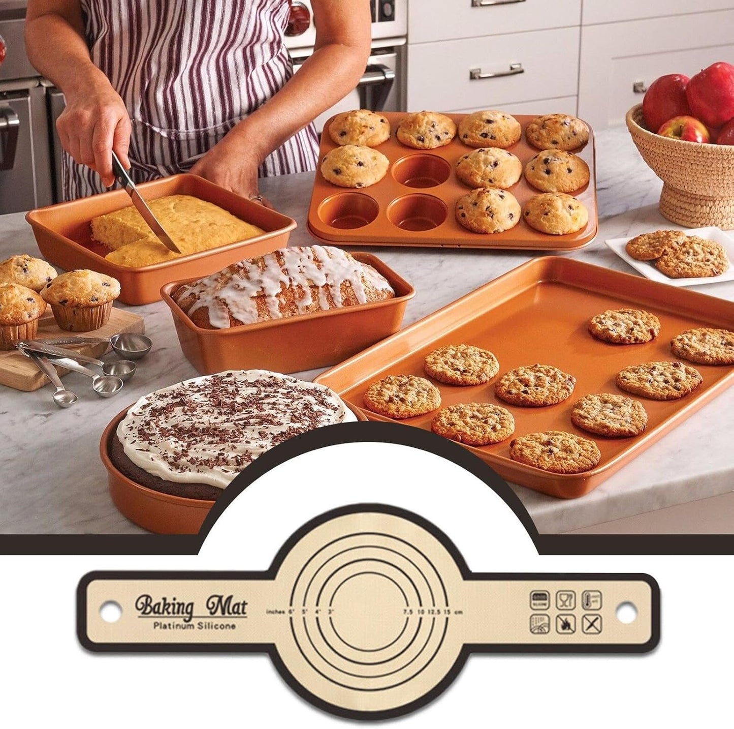 Silicone Dough Mat with Precise Scale Foldable Bread Rolling Kneading Baking Mat V1188-MA108-13346-1