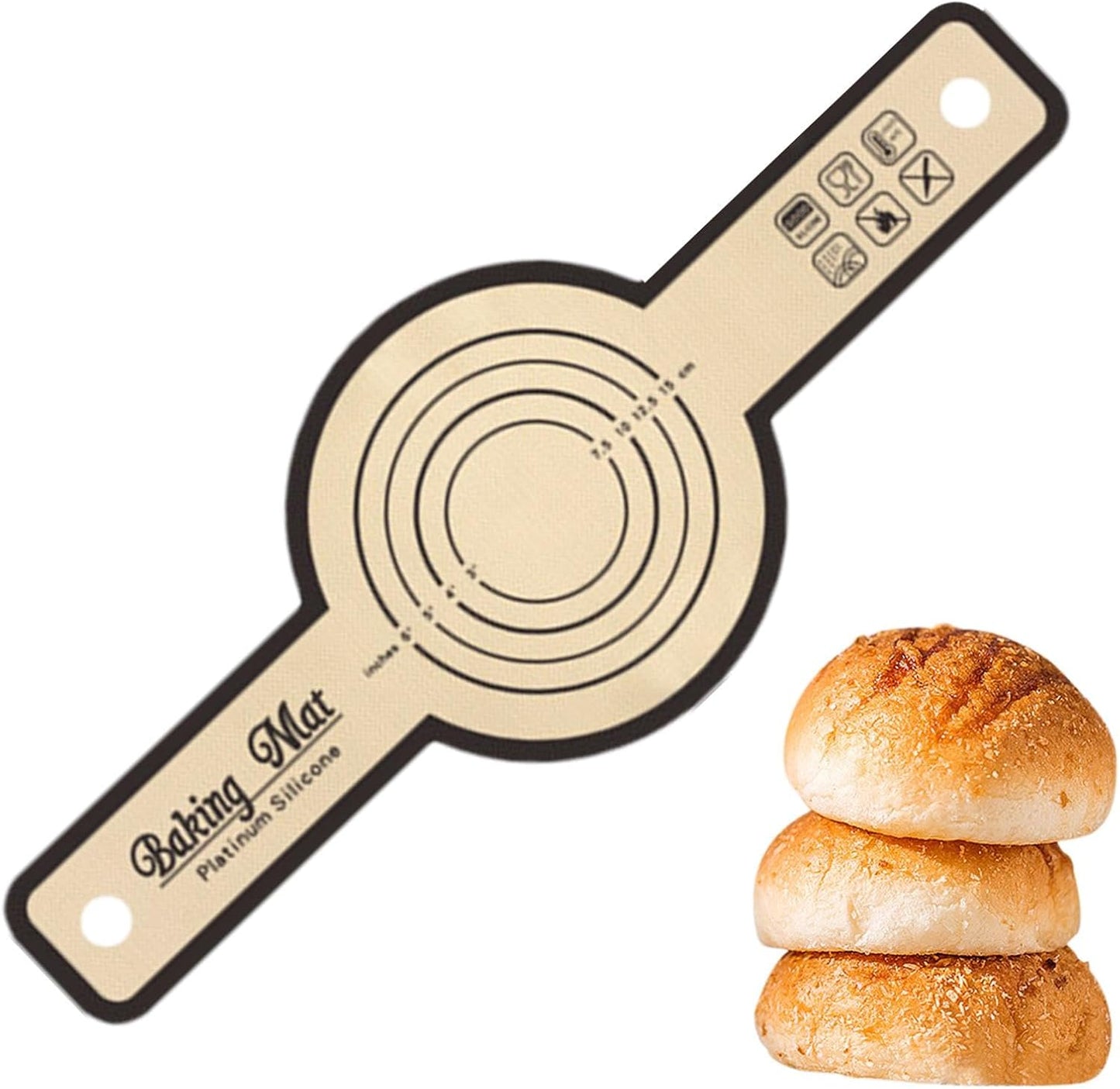 Silicone Dough Mat with Precise Scale Foldable Bread Rolling Kneading Baking Mat V1188-MA108-13346-1