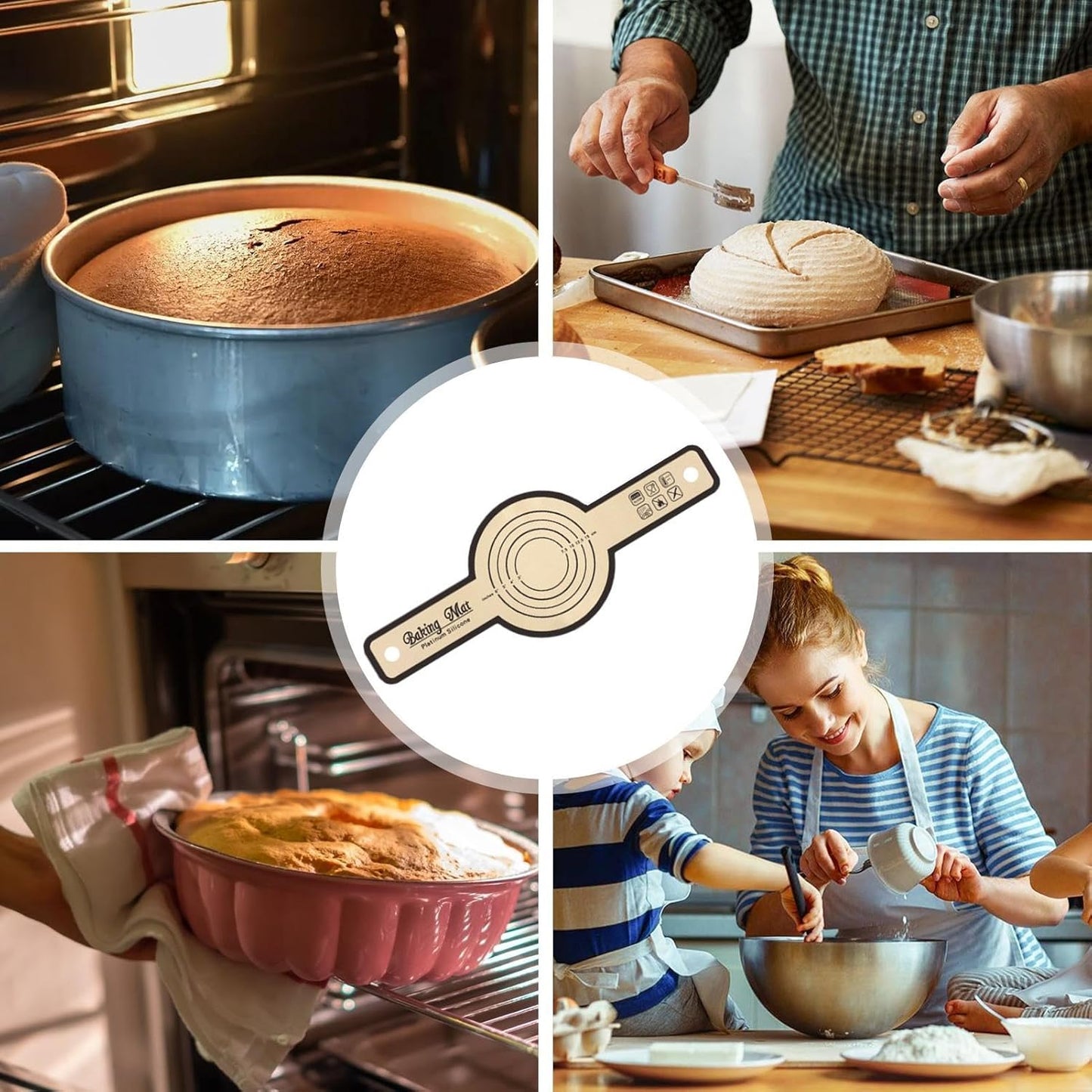 Silicone Dough Mat with Precise Scale Foldable Bread Rolling Kneading Baking Mat V1188-MA108-13346-1