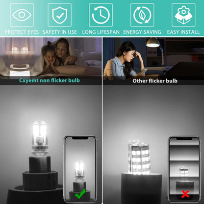 G9 LED Bulbs 10-Pack 1.5W Cool White 6000K Non-Dimmable AC 220-240V Mini Flicker-Free V1188-MA108-15976-1
