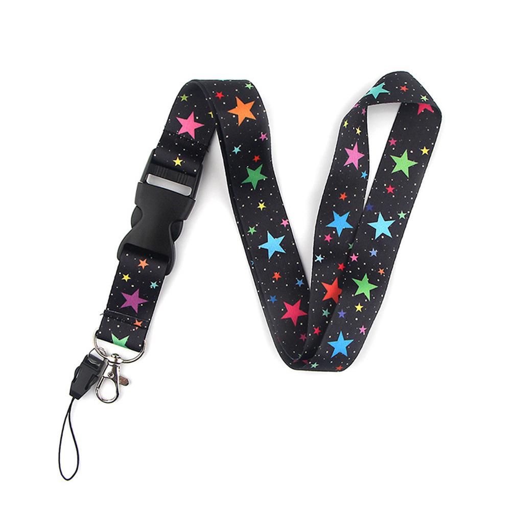 Smooth Sunflower, Stars Lanyard Black V1188-MA60-01387-1