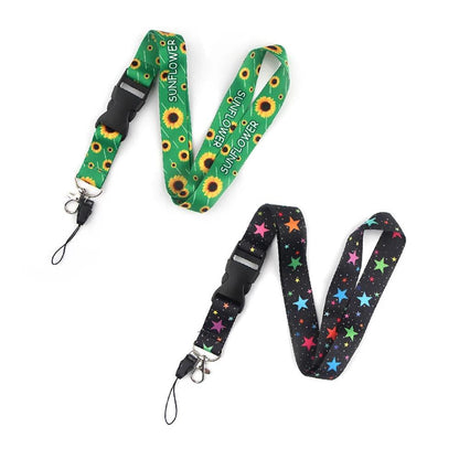 Smooth Sunflower, Stars Lanyard Black V1188-MA60-01387-1