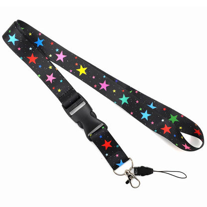 Smooth Sunflower, Stars Lanyard Black V1188-MA60-01387-1