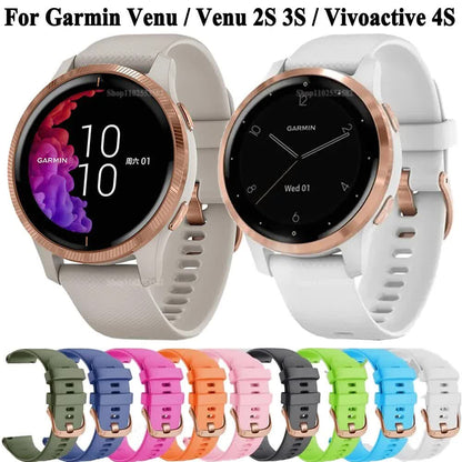 Garmin Venu 3S 2S Sq Vivoactive 5 4S 3 Replacement Wristband 18mm 20mm Gray Compatible V1188-MA60-01936-117