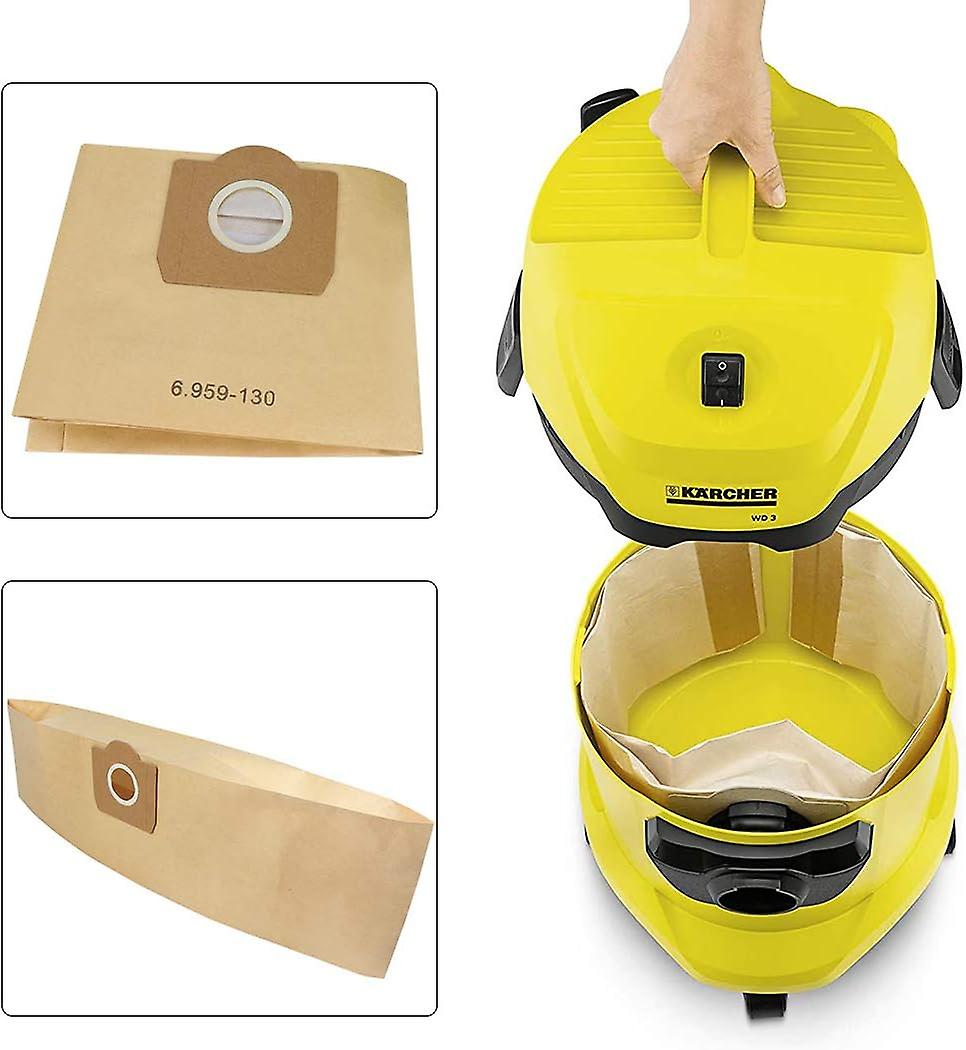 10-pack vacuum cleaner bags for Karcher 6.959-130.0 filter bags A 2201/2204/2504 V1188-MA60-02183-1