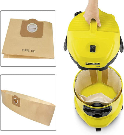 10-pack vacuum cleaner bags for Karcher 6.959-130.0 filter bags A 2201/2204/2504 V1188-MA60-02183-1
