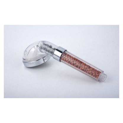 High-Pressure Adjustable Shower Head with Three-Speed Switch, Large White Transparent Design, Compatible with V1188-MA60-05604-1