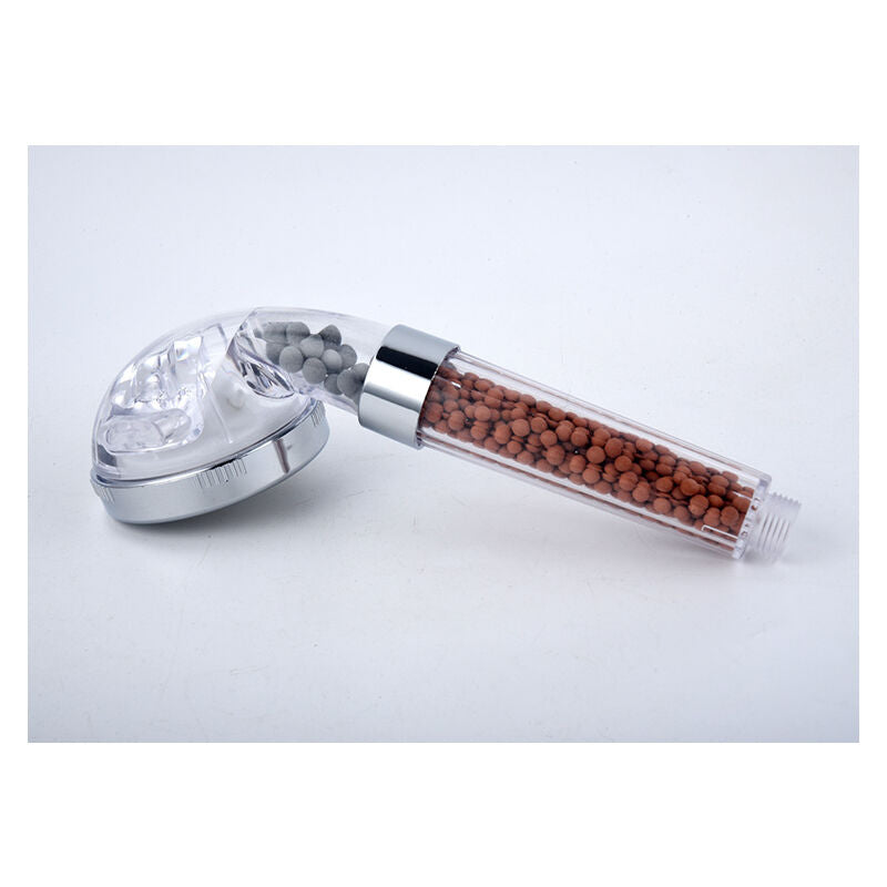 High-Pressure Adjustable Shower Head with Three-Speed Switch, Large White Transparent Design, Compatible with V1188-MA60-05604-1