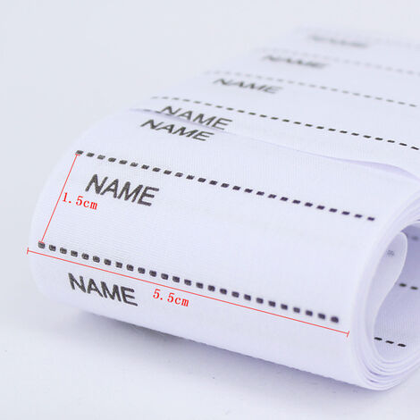 200 pcs iron-on labels woven labels Name labels with names to write labels School name labels, white, Fonepro V1188-MA60-05788-1