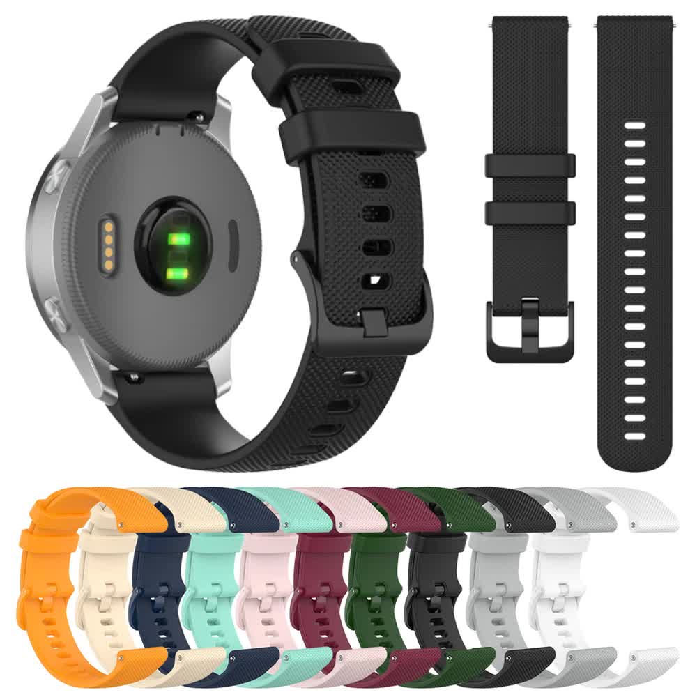 Silicone Strap Compatible with Garmin Venu 3 Forerunner 265 255 245 Vivoactive 4 Venu Sq 2 Plus 22mm Army V1188-MA60-12822-1