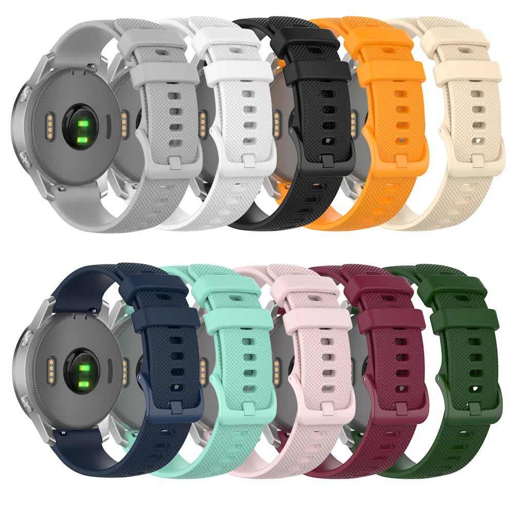 Silicone Strap Compatible with Garmin Venu 3 Forerunner 265 255 245 Vivoactive 4 Venu Sq 2 Plus 22mm Army V1188-MA60-12822-1