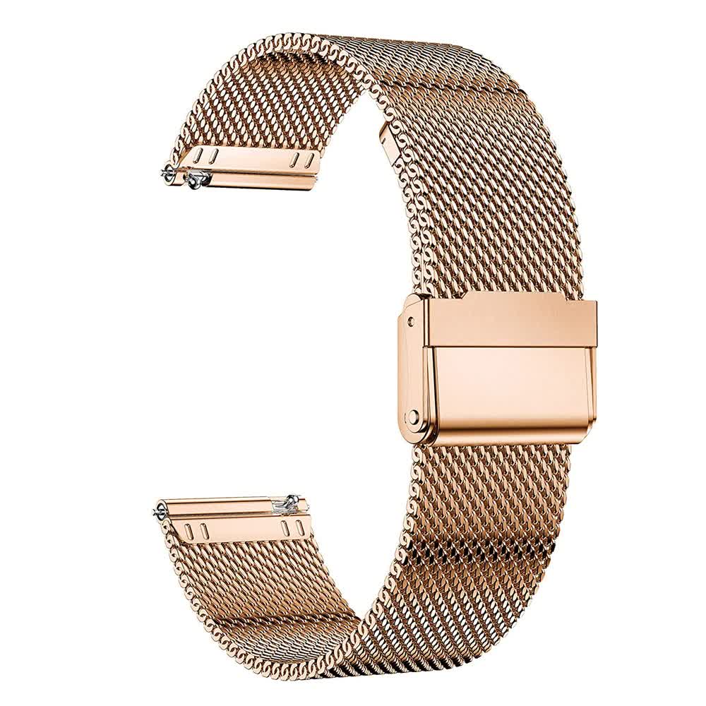 Stainless Steel Bracelet Compatible withSamsung Galaxy Watch 4 5 6 40mm 44mm Mesh Loop Bling Case Gold Set V1188-MA60-13077-4