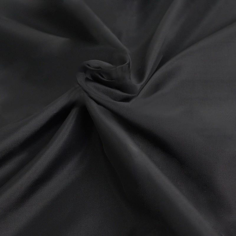 Black Waterproof Mildew Resistant Solid Color Shower Curtain V1188-MA60-16212-1