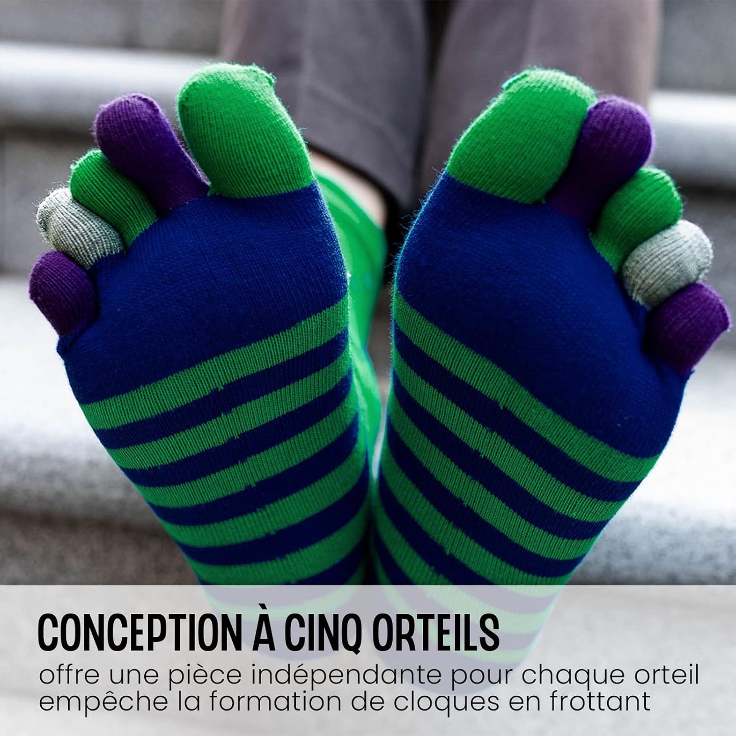 Men's 5 Finger Socks with Split Toe Socks, Sports Five Finger Socks for Men V1188-MA60-17081-1