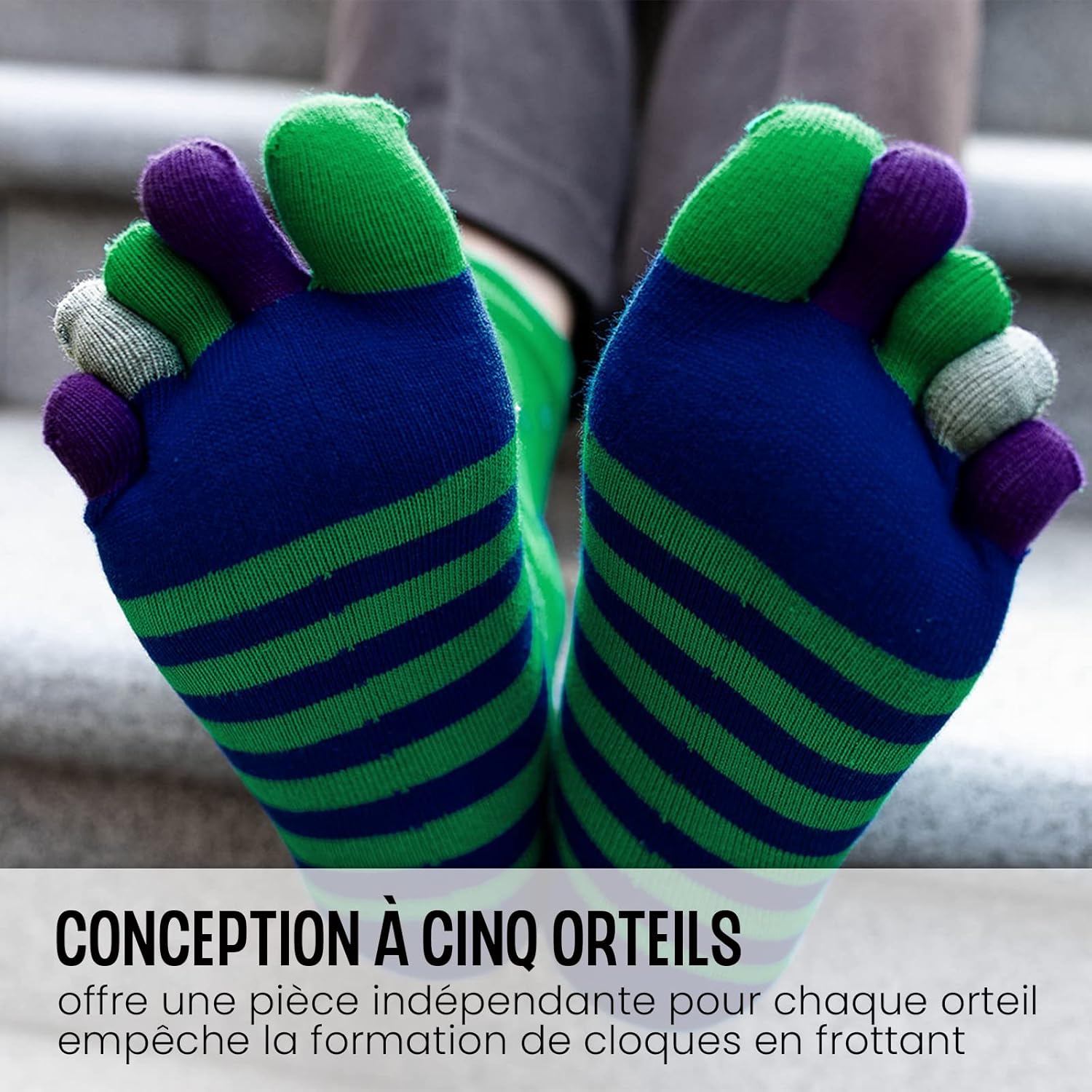 Men's 5 Finger Socks with Split Toe Socks, Sports Five Finger Socks for Men V1188-MA60-17081-1