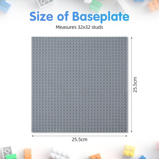 Building Plate, 4 pieces of classic base plates, 25.5 x 25.5 cm, base plate, compatible with all major V1188-MA60-17905-3