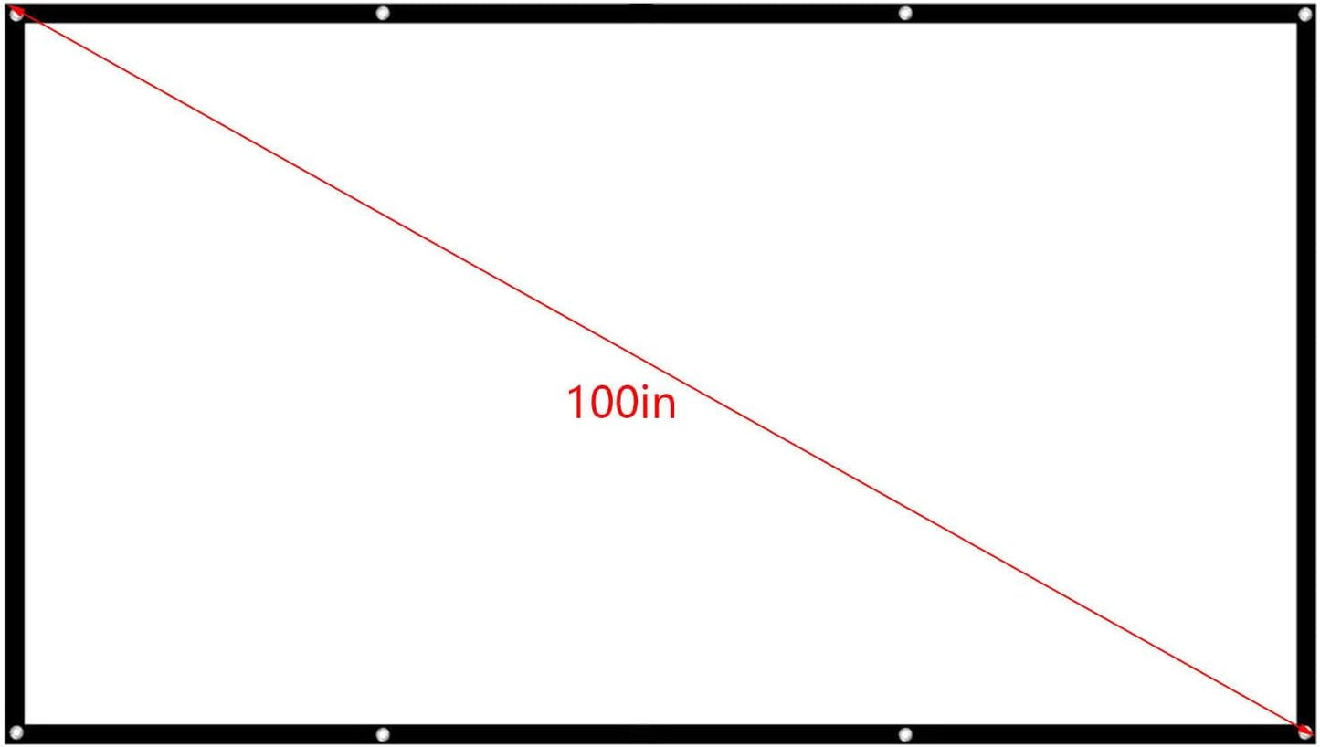 Portable 100 Inch 16:9 Projector Screen Foldable Home Theater Indoor Outdoor Movie Screen V1188-MA60-21640-1