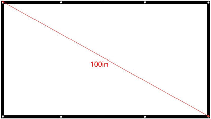 Portable 100 Inch 16:9 Projector Screen Foldable Home Theater Indoor Outdoor Movie Screen V1188-MA60-21640-1