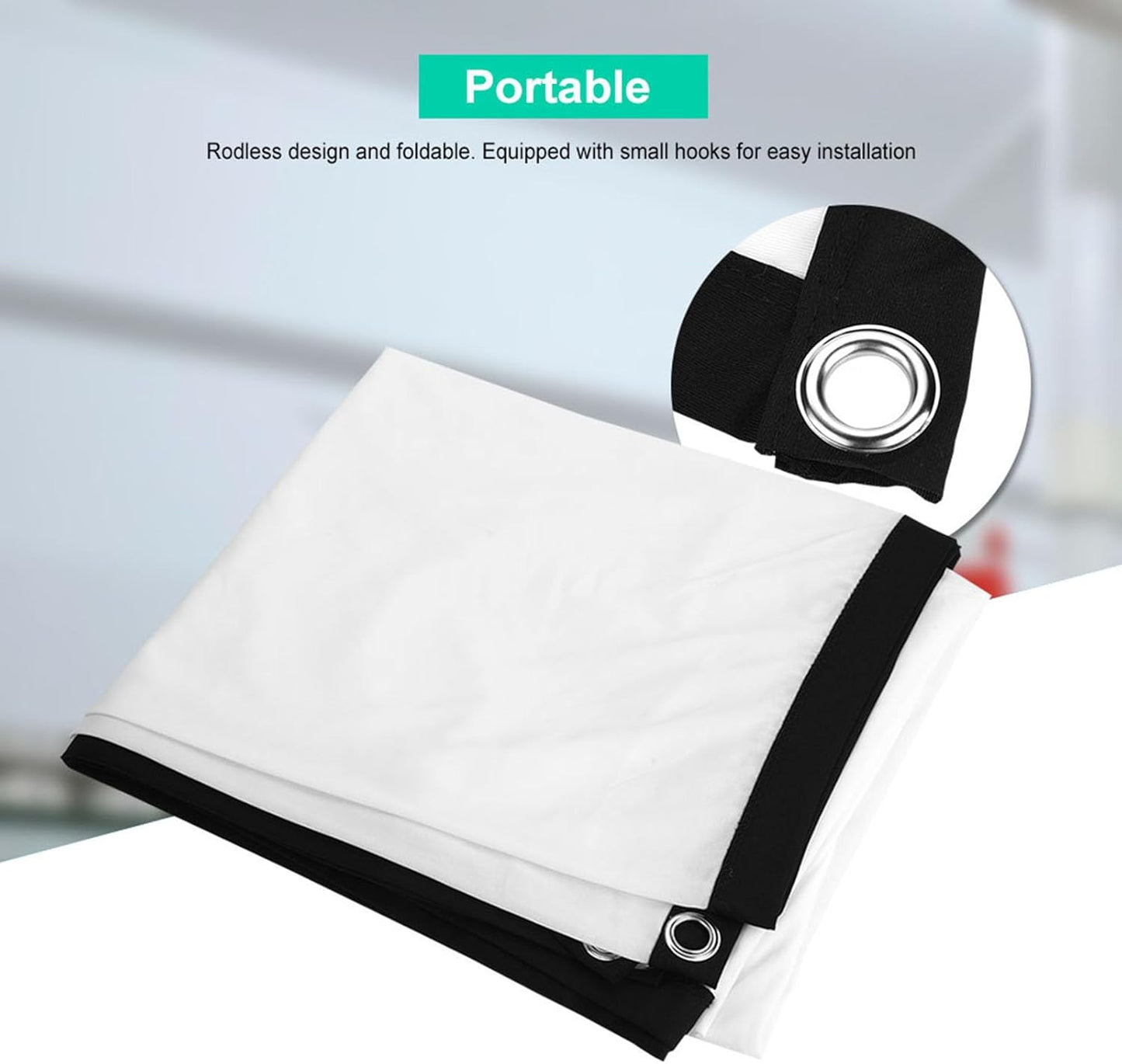 Portable 100 Inch 16:9 Projector Screen Foldable Home Theater Indoor Outdoor Movie Screen V1188-MA60-21640-1