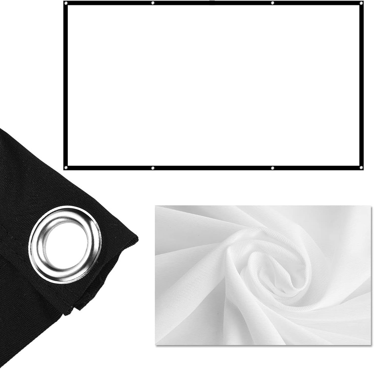 Portable 100 Inch 16:9 Projector Screen Foldable Home Theater Indoor Outdoor Movie Screen V1188-MA60-21640-1