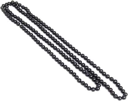 Black Pearl Necklace Extra Long Faux Pearl Chain Multi-Layer Sweater Necklace for Women V1188-MA60-22513-1