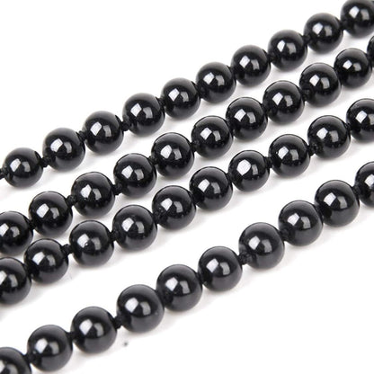 Black Pearl Necklace Extra Long Faux Pearl Chain Multi-Layer Sweater Necklace for Women V1188-MA60-22513-1
