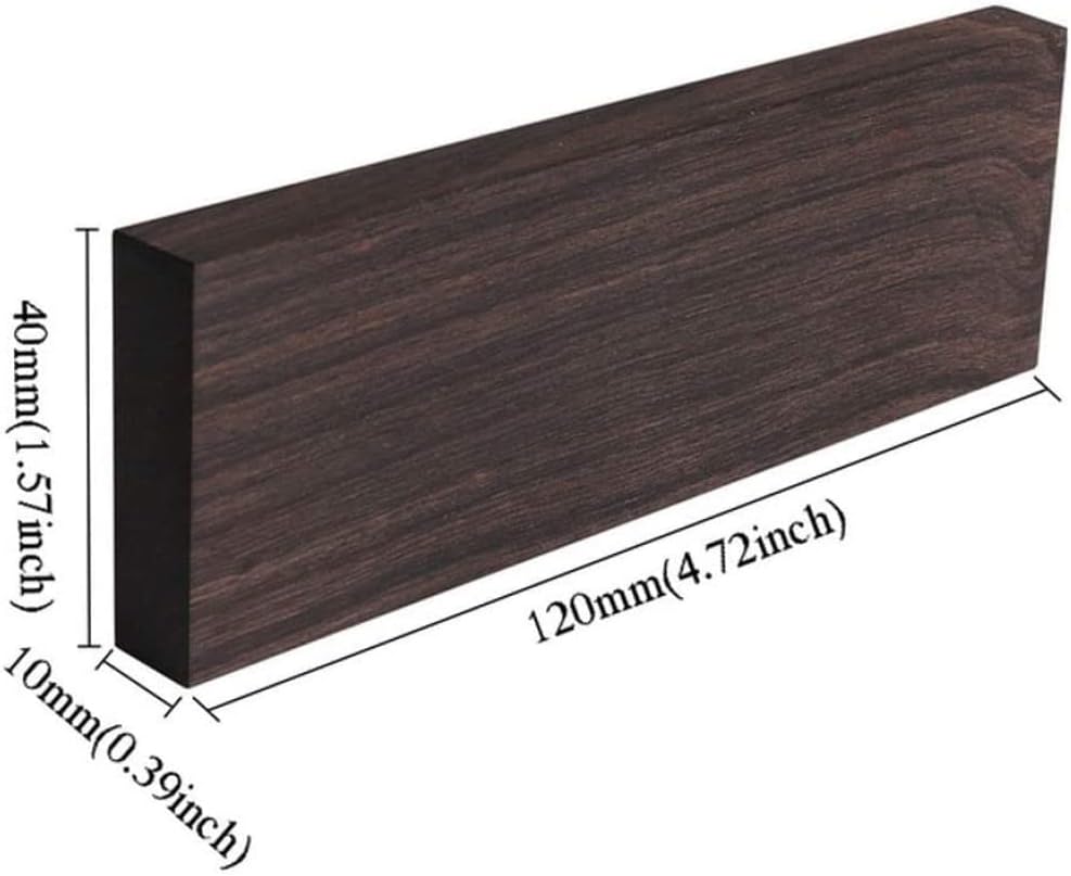 Ebony Wood Blanks 2 pcs High Gloss Fade-Resistant for DIY Musical Instrument Making V1188-MA60-22676-1