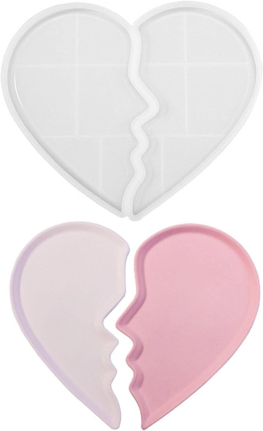 Heart Jewelry Tray Silicone Mold, Epoxy Resin Casting Mold for Jewelry Storage V1188-MA60-22761-1