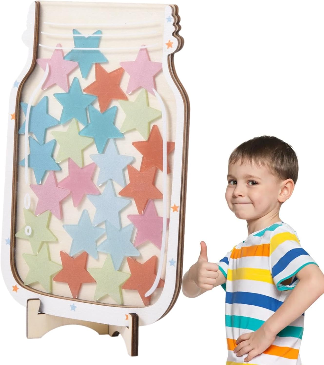 Star Reward Jar and Dinosaur Reward Board with Positive Behavior Chart for Classroom Management V1188-MA60-22827-1
