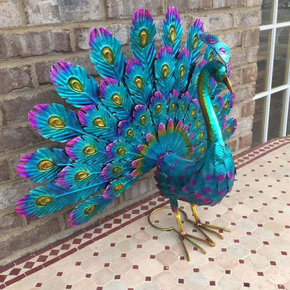 Metal Peacock Garden Decoration Weatherproof Outdoor Figurine V1188-MA60-25020-1