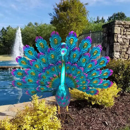 Metal Peacock Garden Decoration Weatherproof Outdoor Figurine V1188-MA60-25020-1