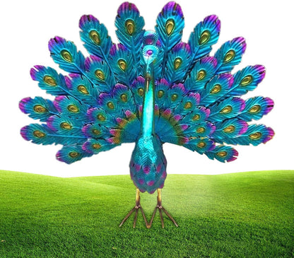 Metal Peacock Garden Decoration Weatherproof Outdoor Figurine V1188-MA60-25020-1