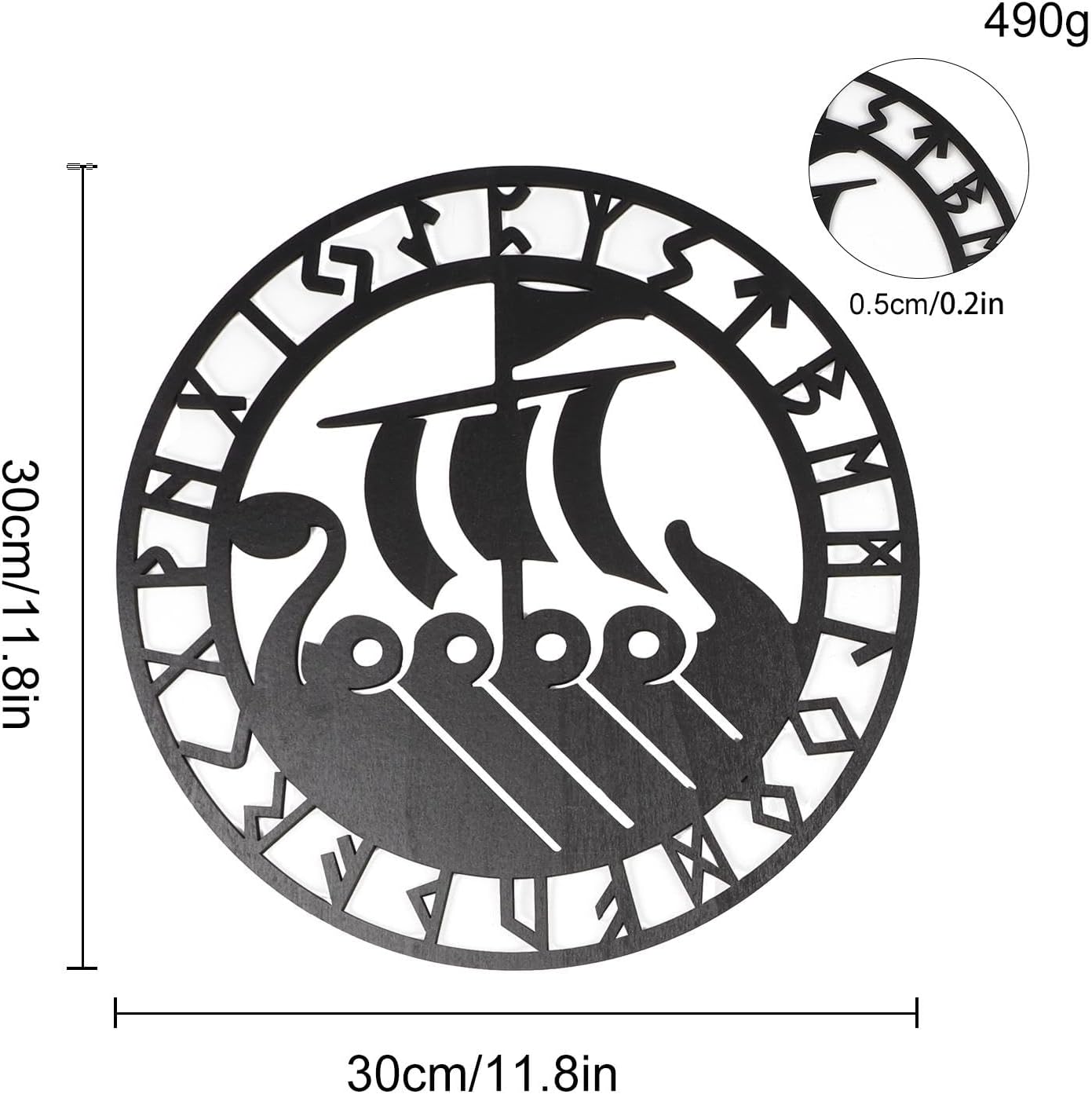 Metallic Viking Wall Art Nordic Compass Decor for Bedroom Living Room V1188-MA60-25199-1