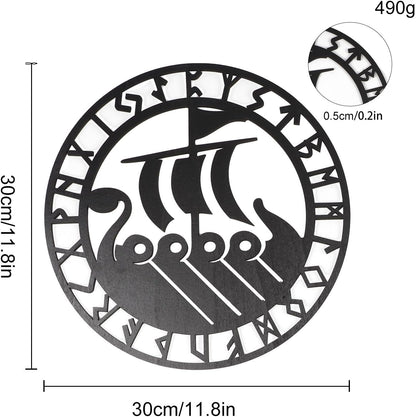 Metallic Viking Wall Art Nordic Compass Decor for Bedroom Living Room V1188-MA60-25199-1