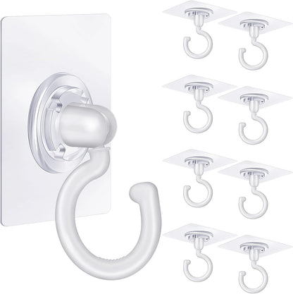 9 pcs self-adhesive ceiling hooks white under cabinet hooks plastic heavy duty self-adhesive hooks tool hooks V1188-MA60-28064-1