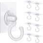 9 pcs self-adhesive ceiling hooks white under cabinet hooks plastic heavy duty self-adhesive hooks tool hooks V1188-MA60-28064-1