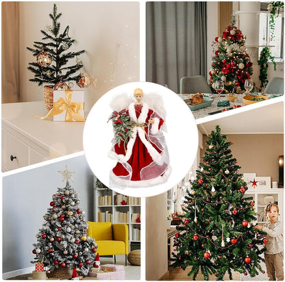 Christmas Tree Angel Tops Decorative Ornaments with White Feather Wings V1188-MA60AM-00123-1